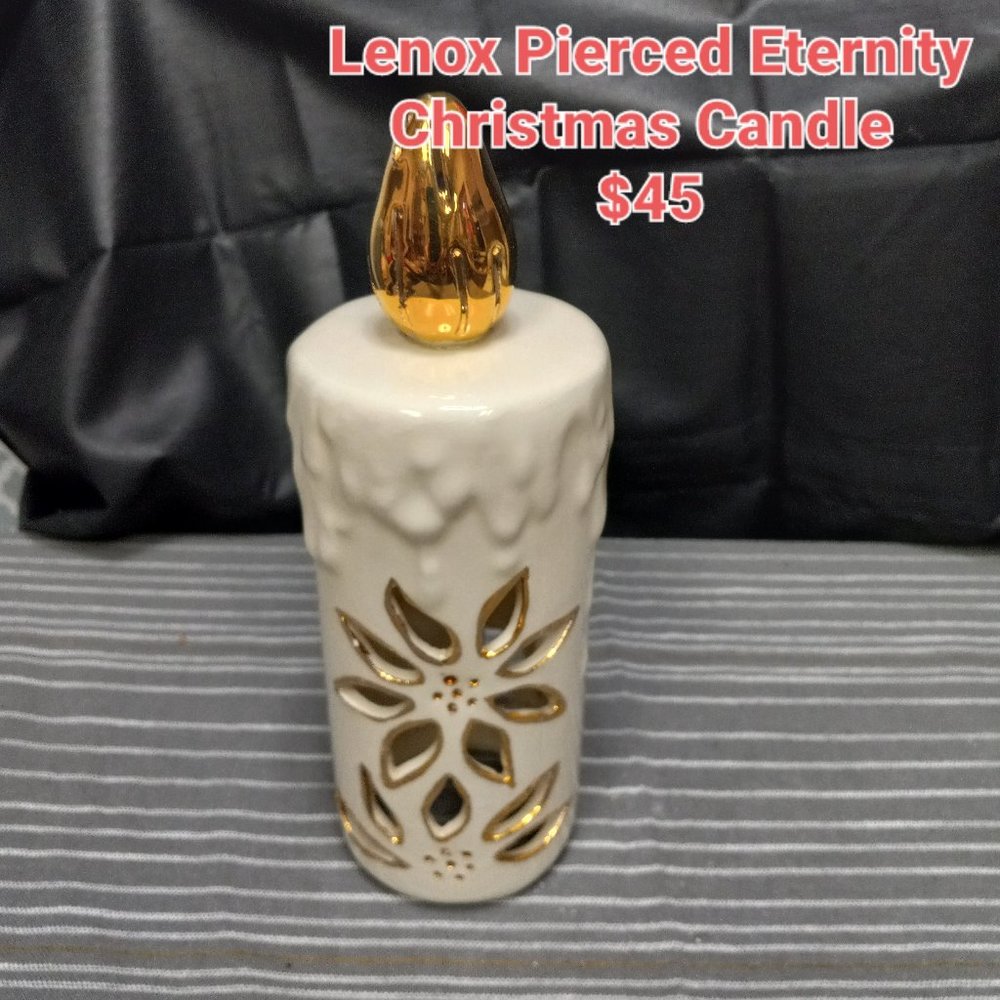 LENOX PIERCED ETERNITY LAMP GOLD GUILDED